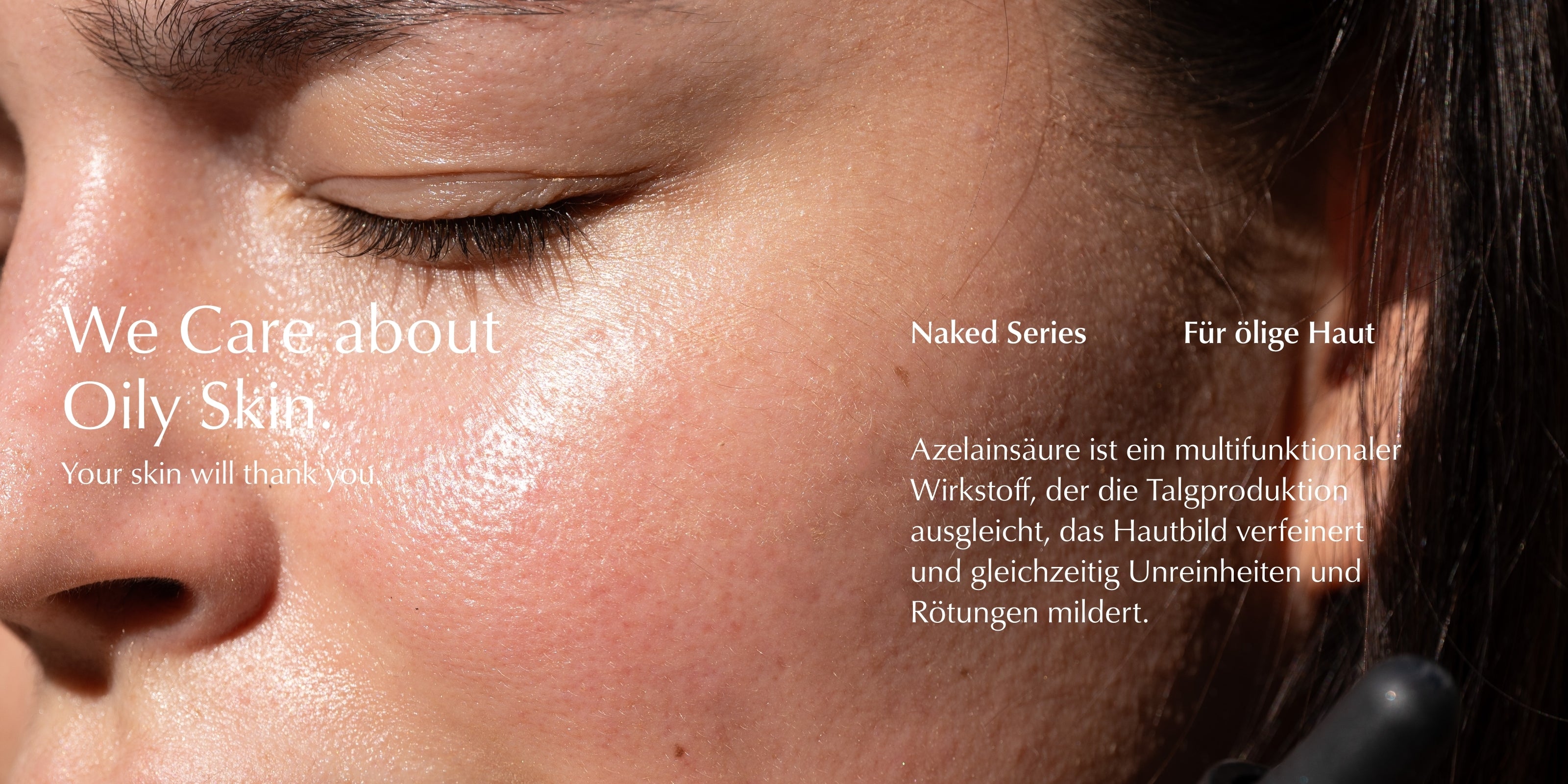 Ölige Haut, Model Gesicht, HEJ ORGANIC