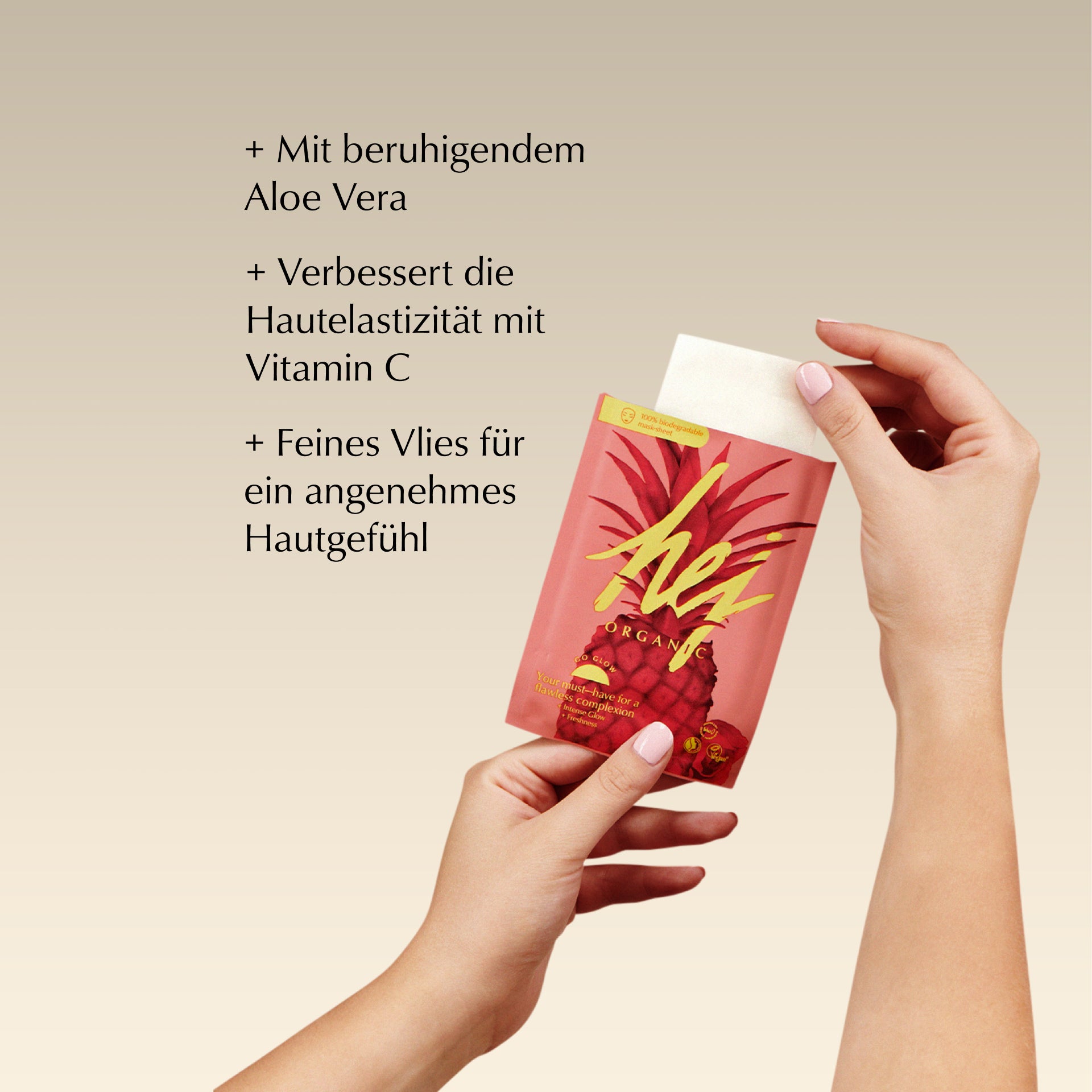 glow mask, Produkt in Hand, HEJ ORGANIC