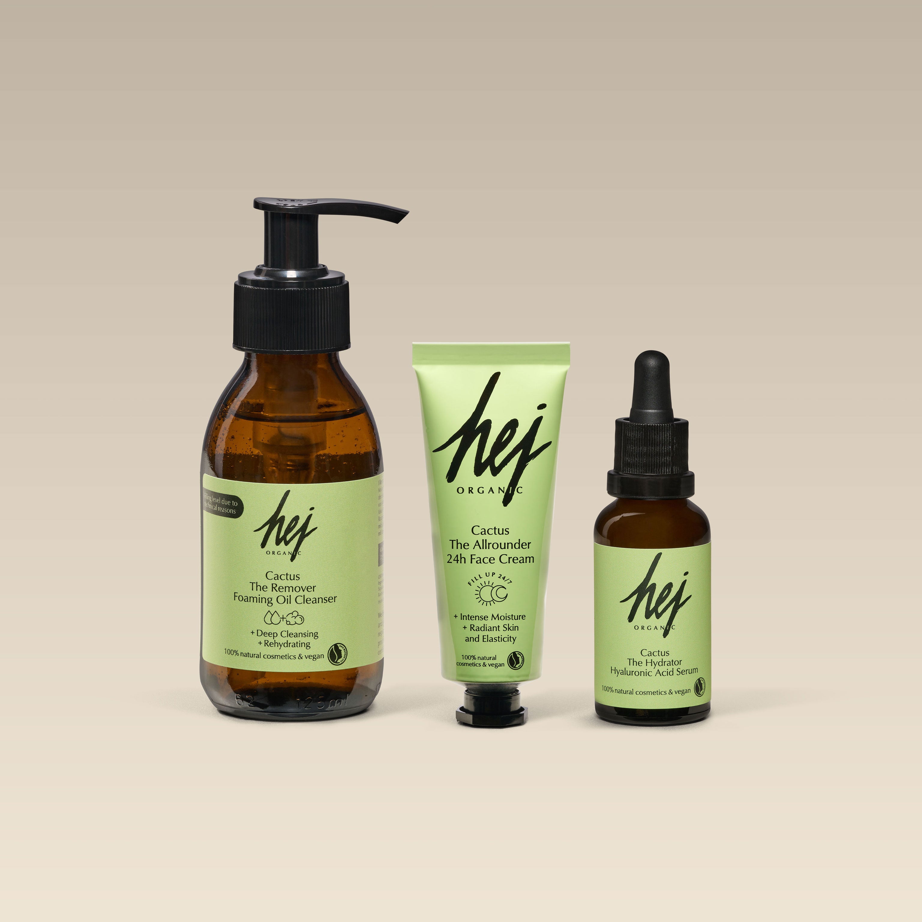 Cactus skin routine set, Produktbild, HEJ ORGANIC