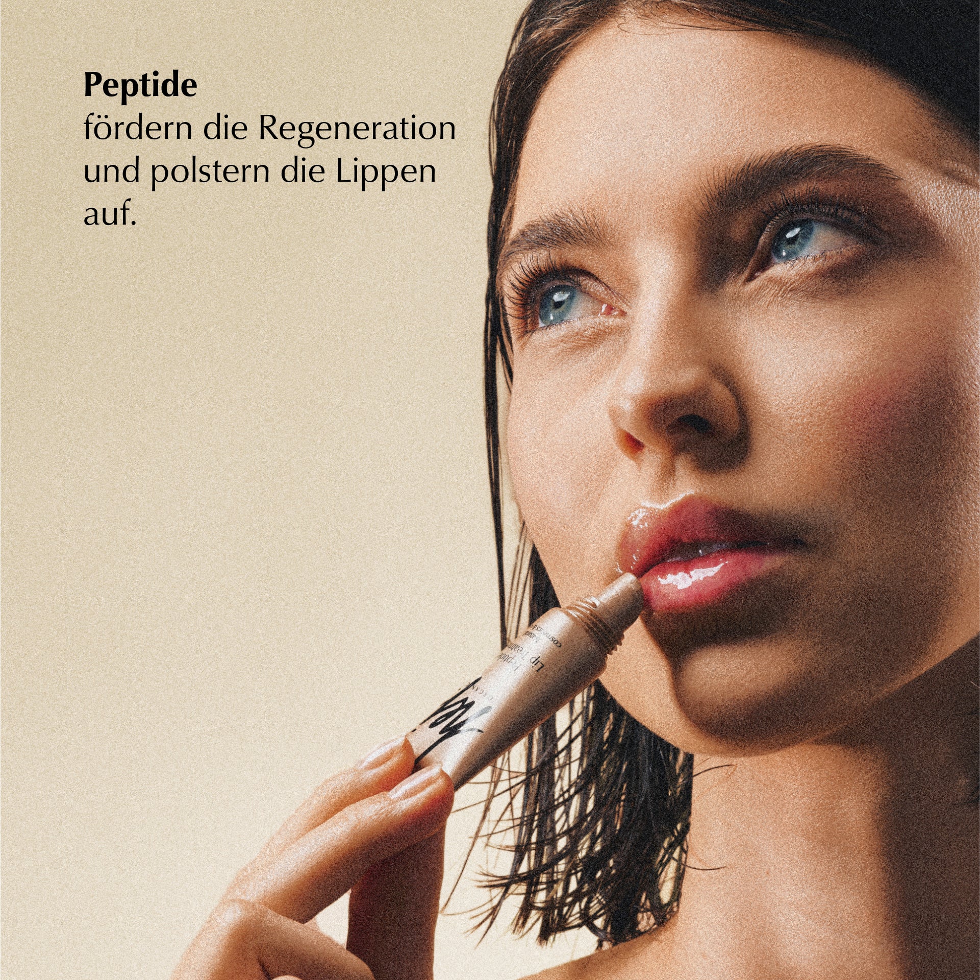 peptide lip treatment, Model benutzt Produkt, HEJ ORGANIC