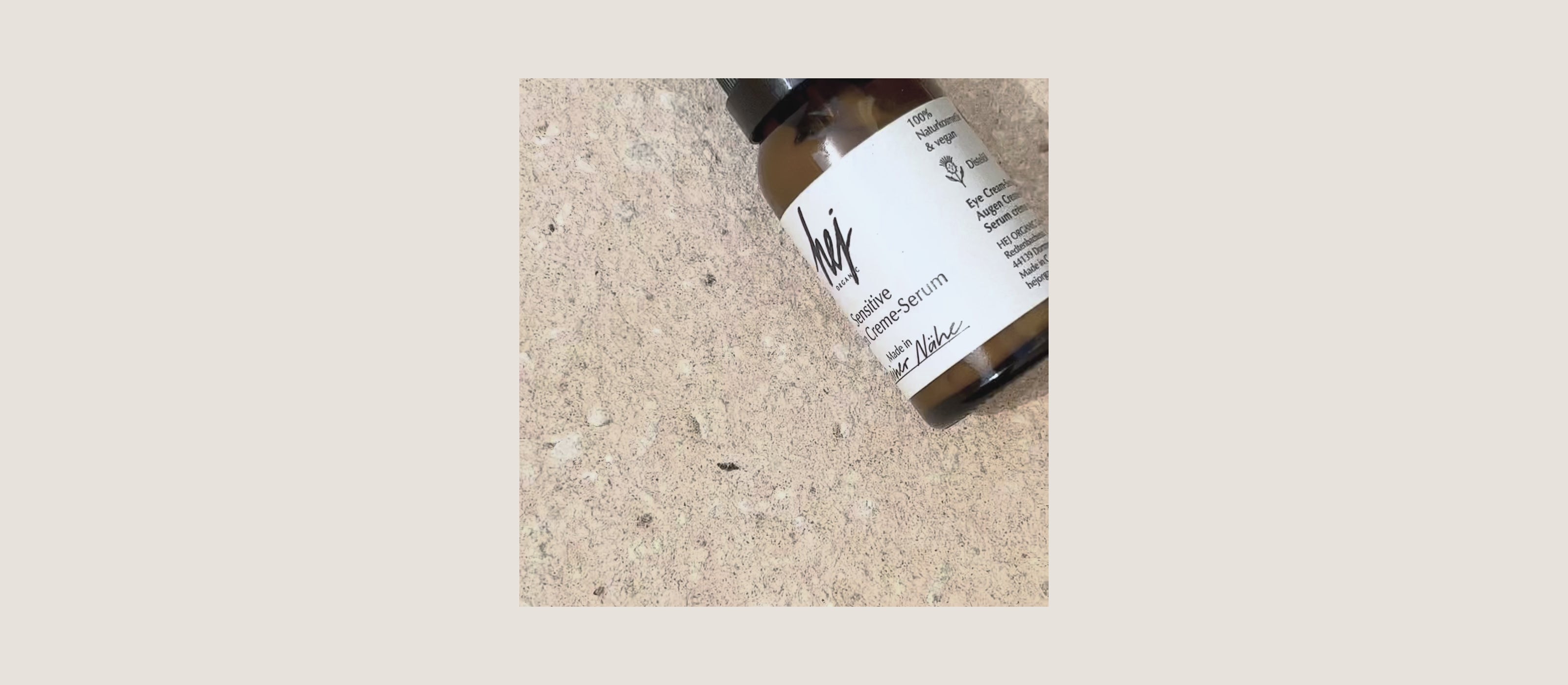 Sensitive Augen Creme Serum, Anwendungsvideo, HEJ ORGANIC