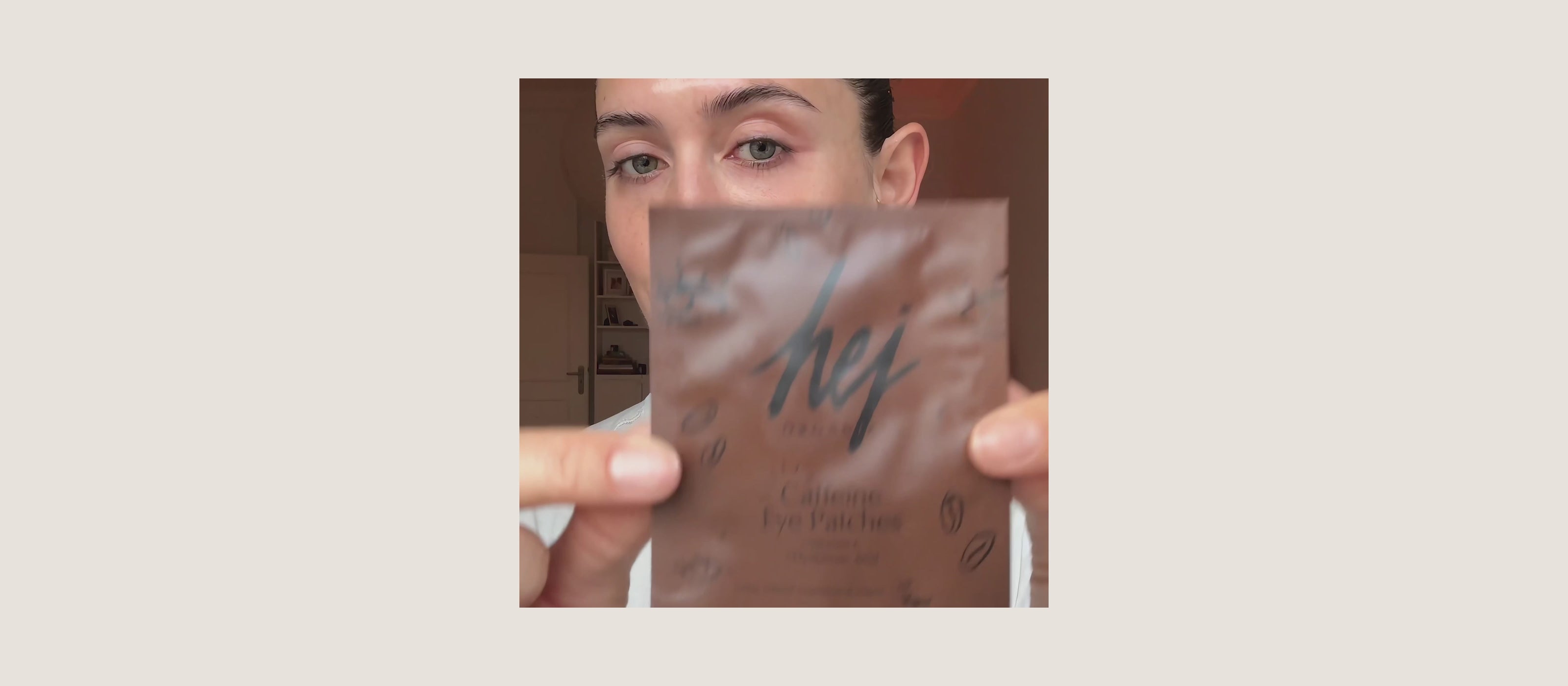 Caffeine Eye Patches, Anwendungsvideo, HEJ ORGANIC