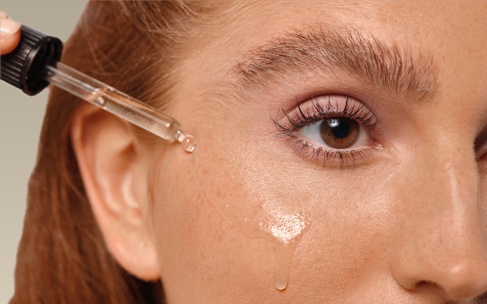 serum empfindliche haut, Produktbanner mit Model, HEJ ORGANIC