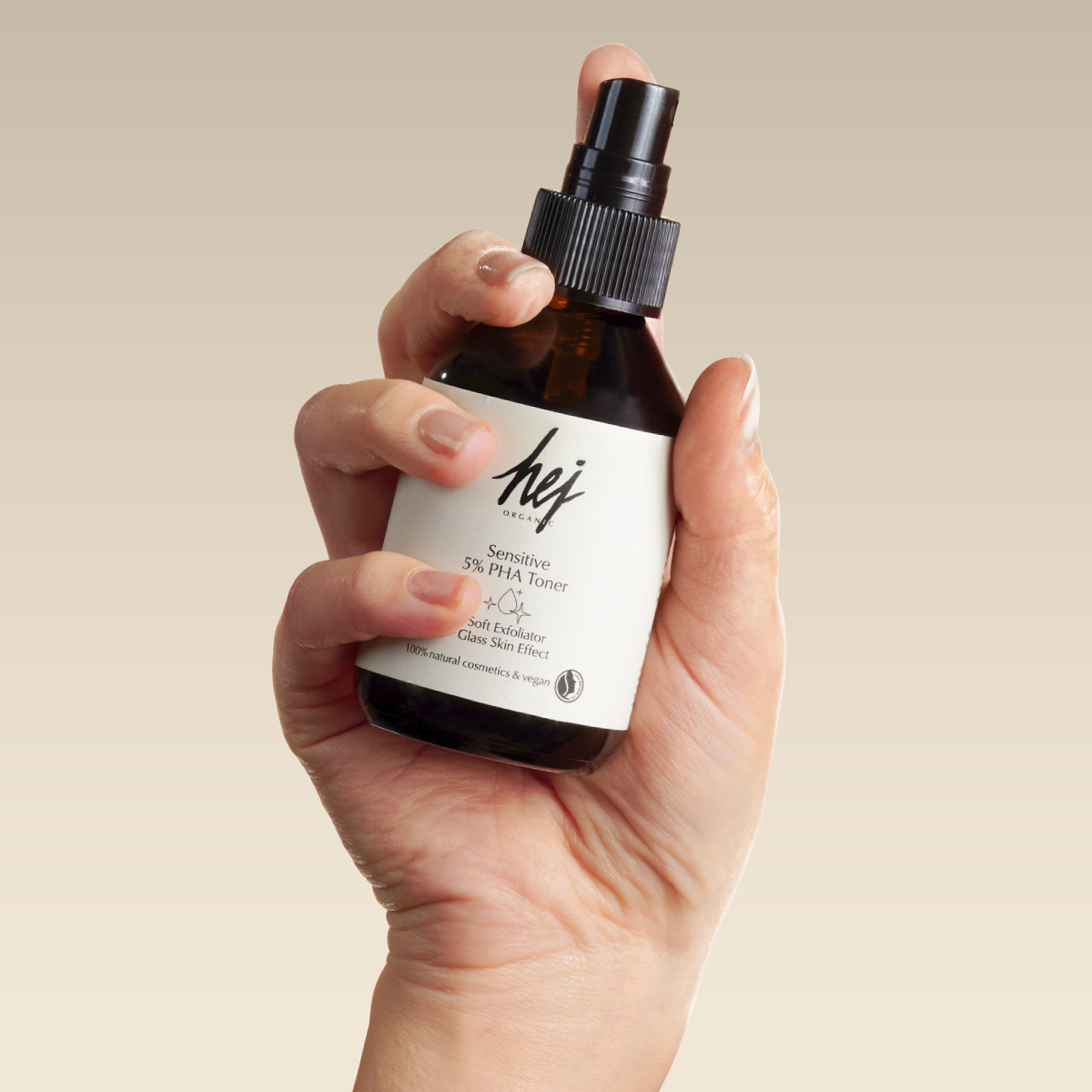 PHA Toner, Produkt in Hand, Sensitive PHA Toner