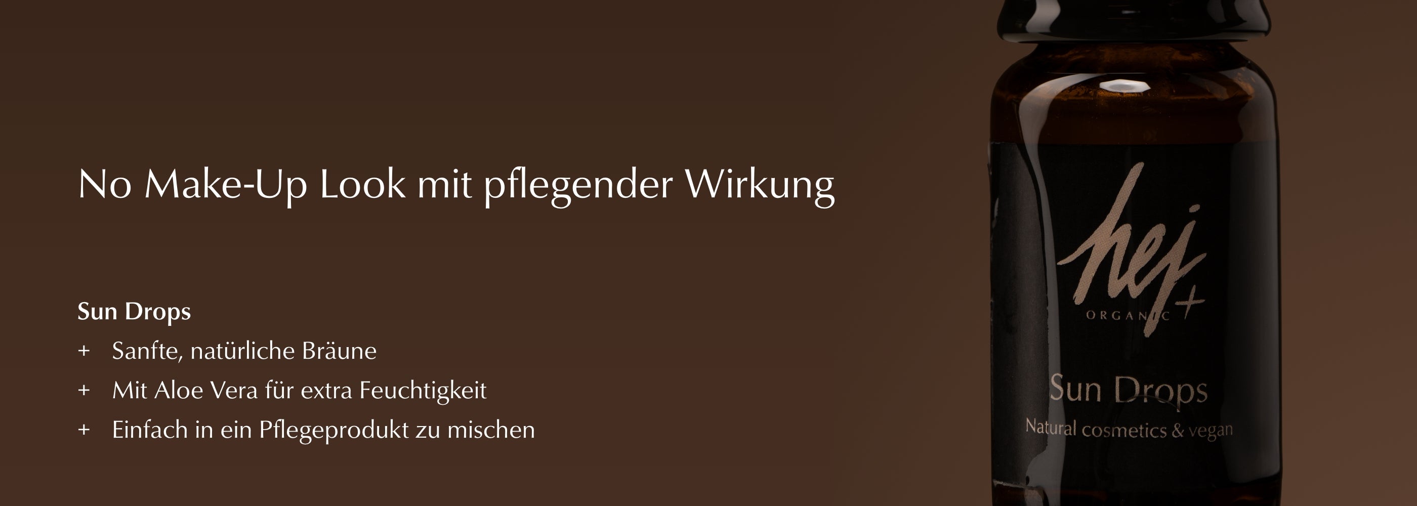 Sun und Glow Drops Duo, Selbstbräunungstropfen mit Text, HEJ ORGANIC