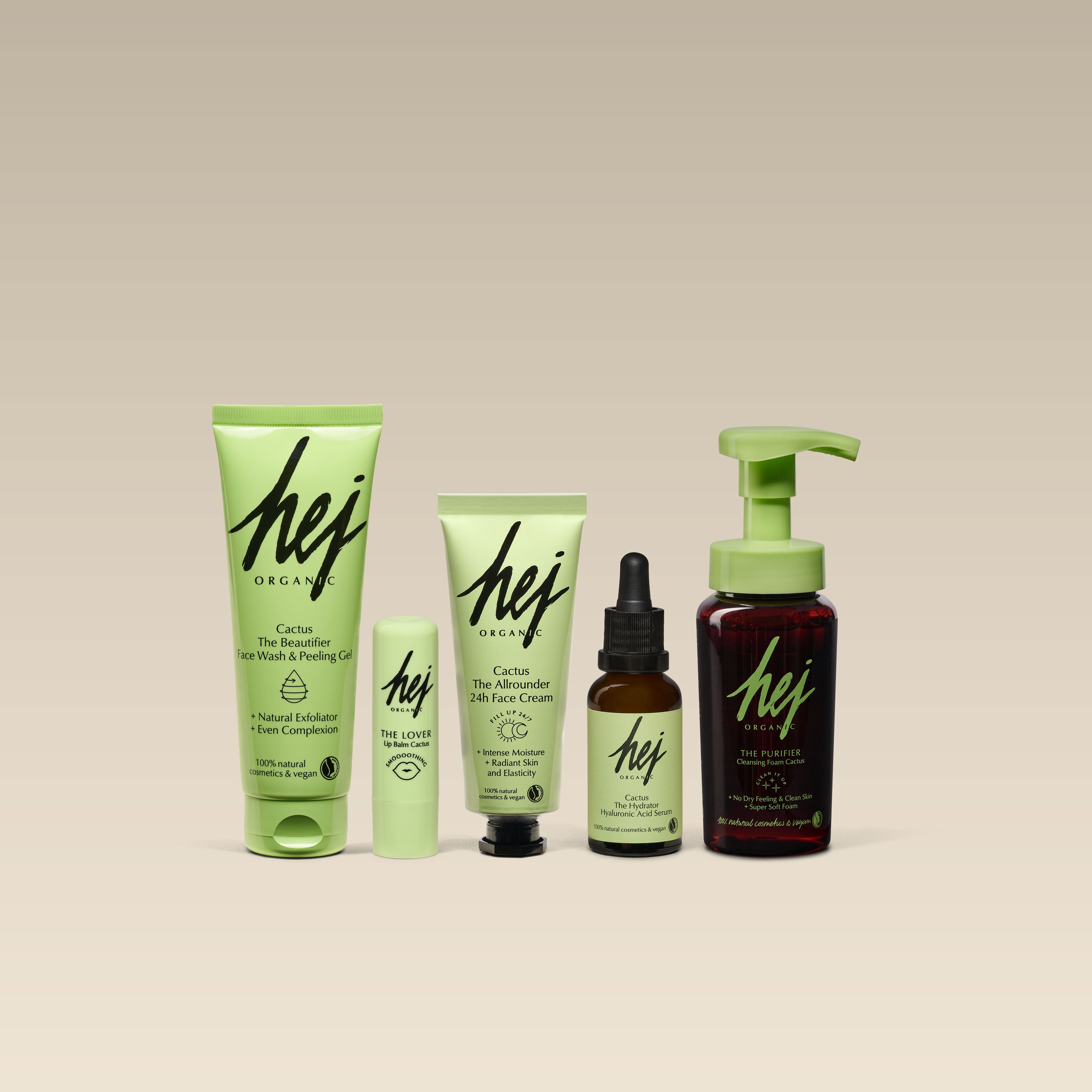 Cactus skin care set, Produktbild, HEJ ORGANIC