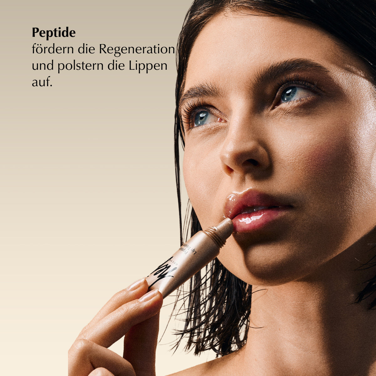 peptide lip treatment, Model benutzt Produkt, HEJ ORGANIC