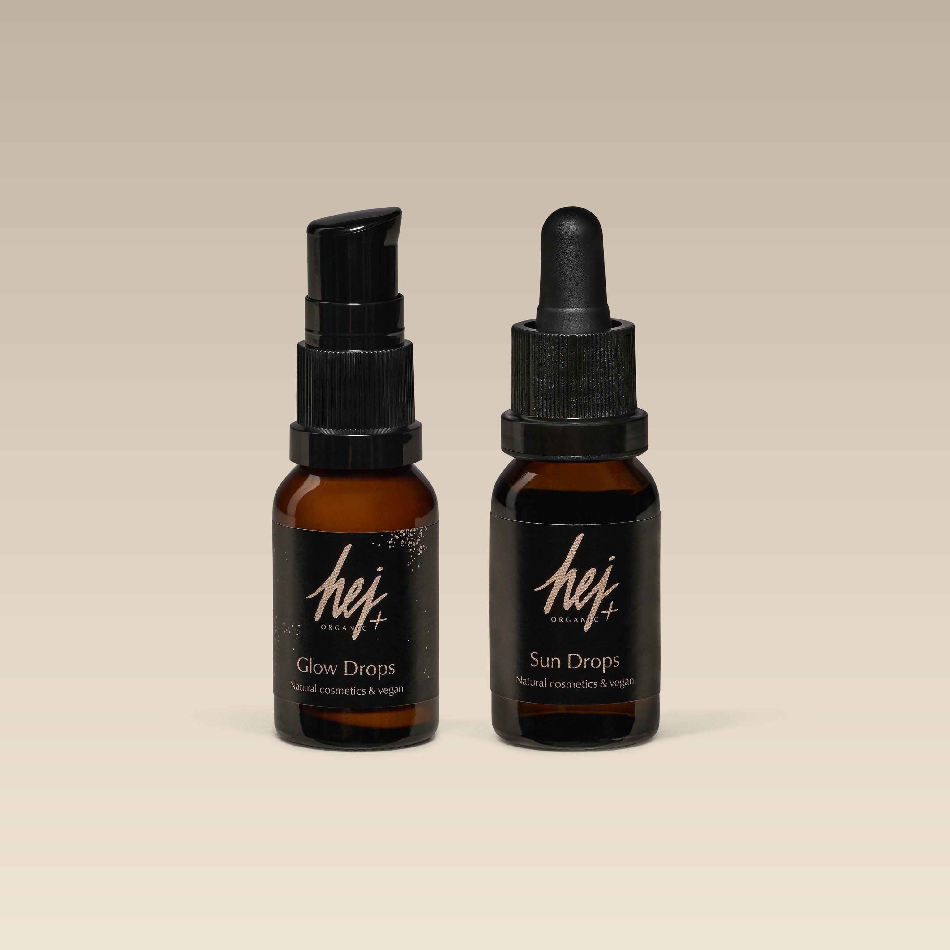 Sun und Glow Drops Duo, Produktbild, HEJ ORGANIC
