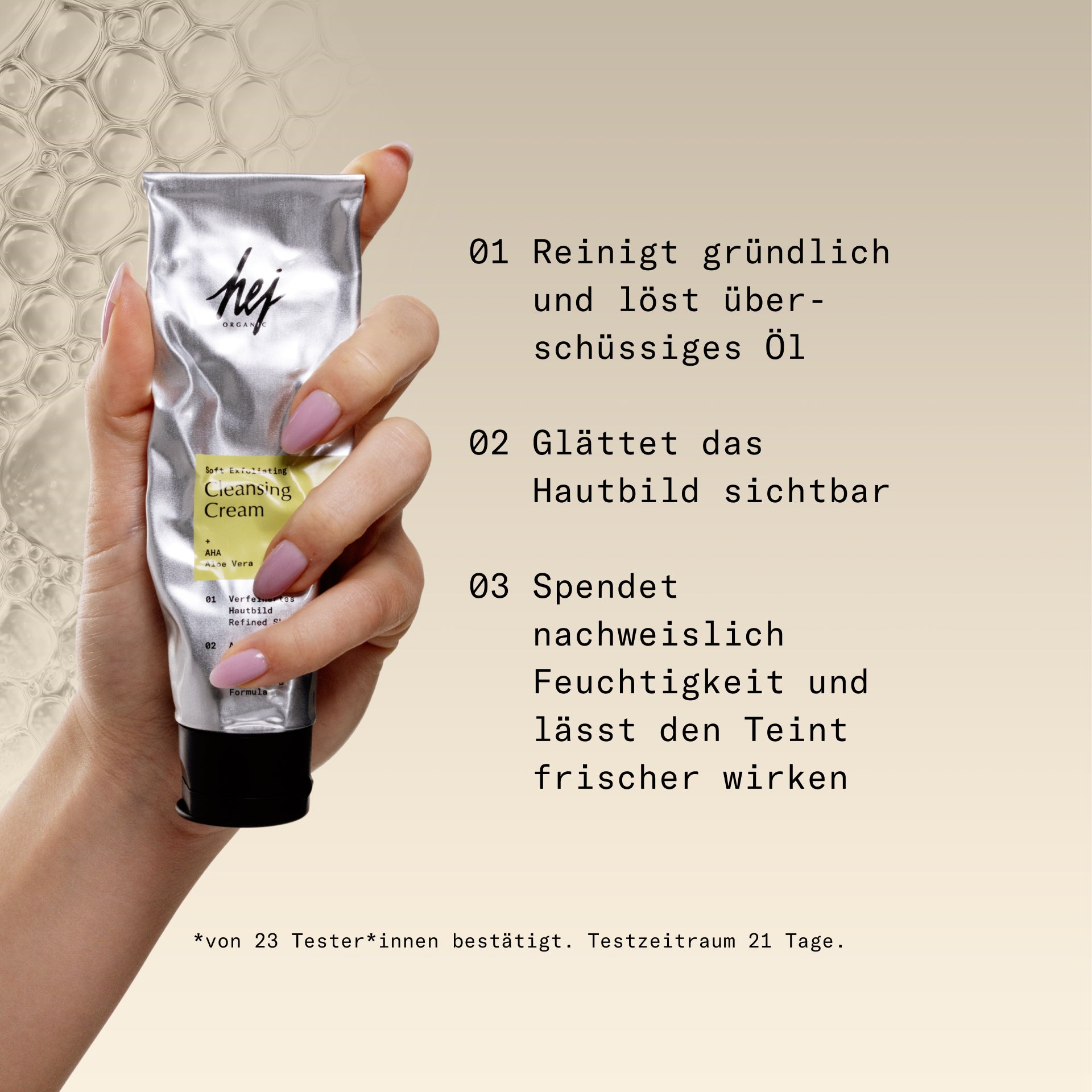 Skin Longevity, Produktbild Cleansing Cream mit NAD+ Booster Sonnnenblume, HEJ ORGANIC