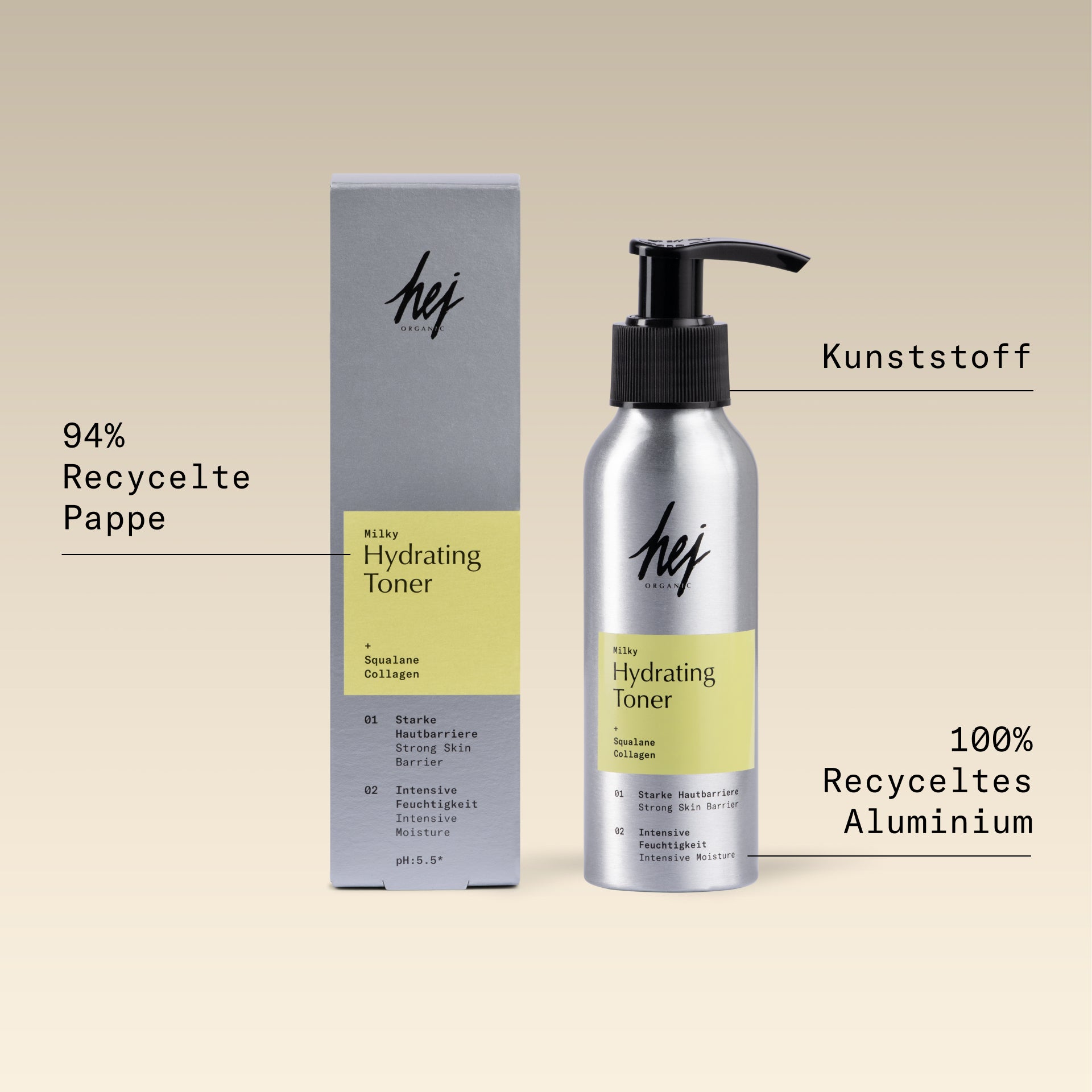 Skin Longevity, Recycling Guide Hydrating Milky Toner, HEJ ORGANIC