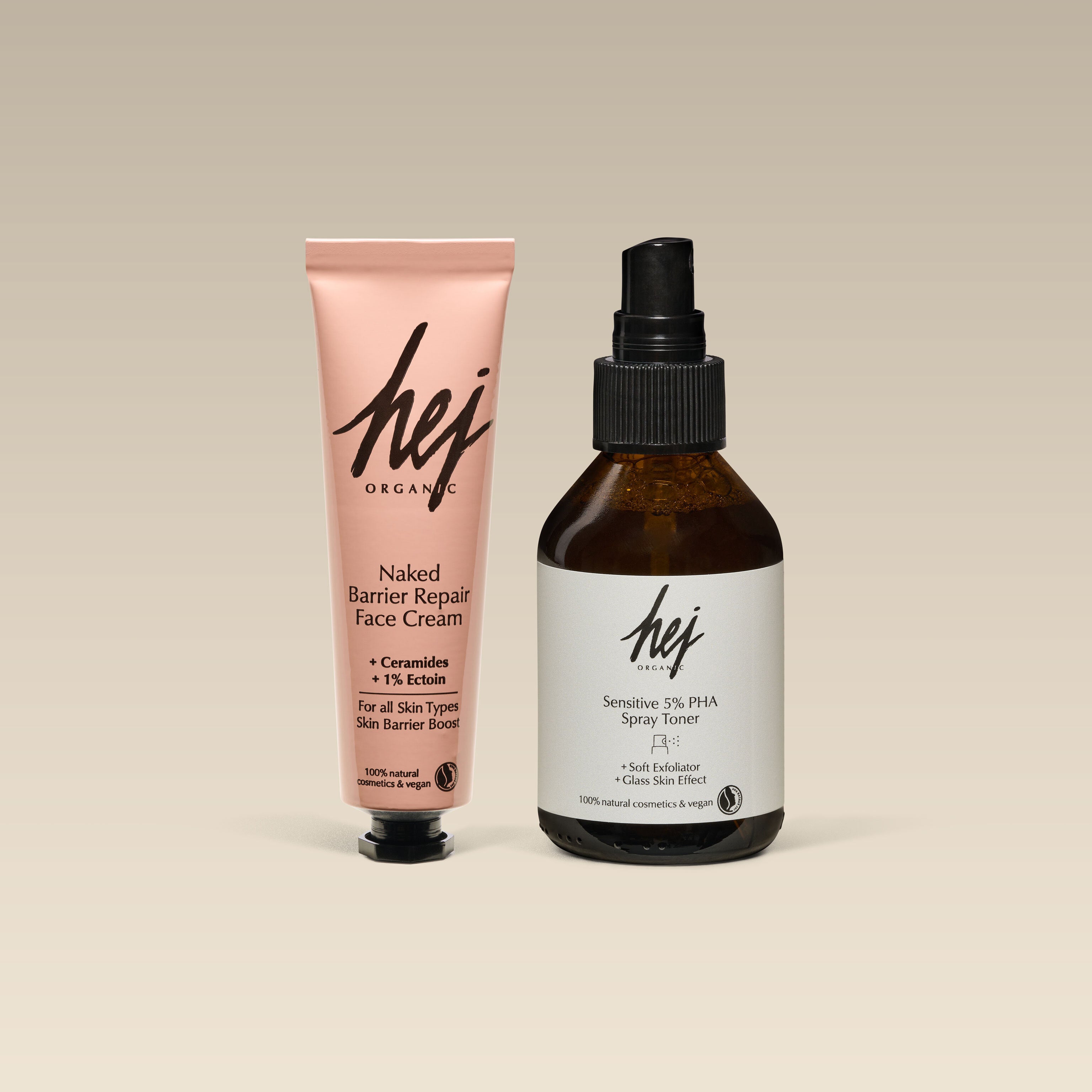 PHA Toner & Ceramide Creme Set, Produktbild, HEJ ORGANIC