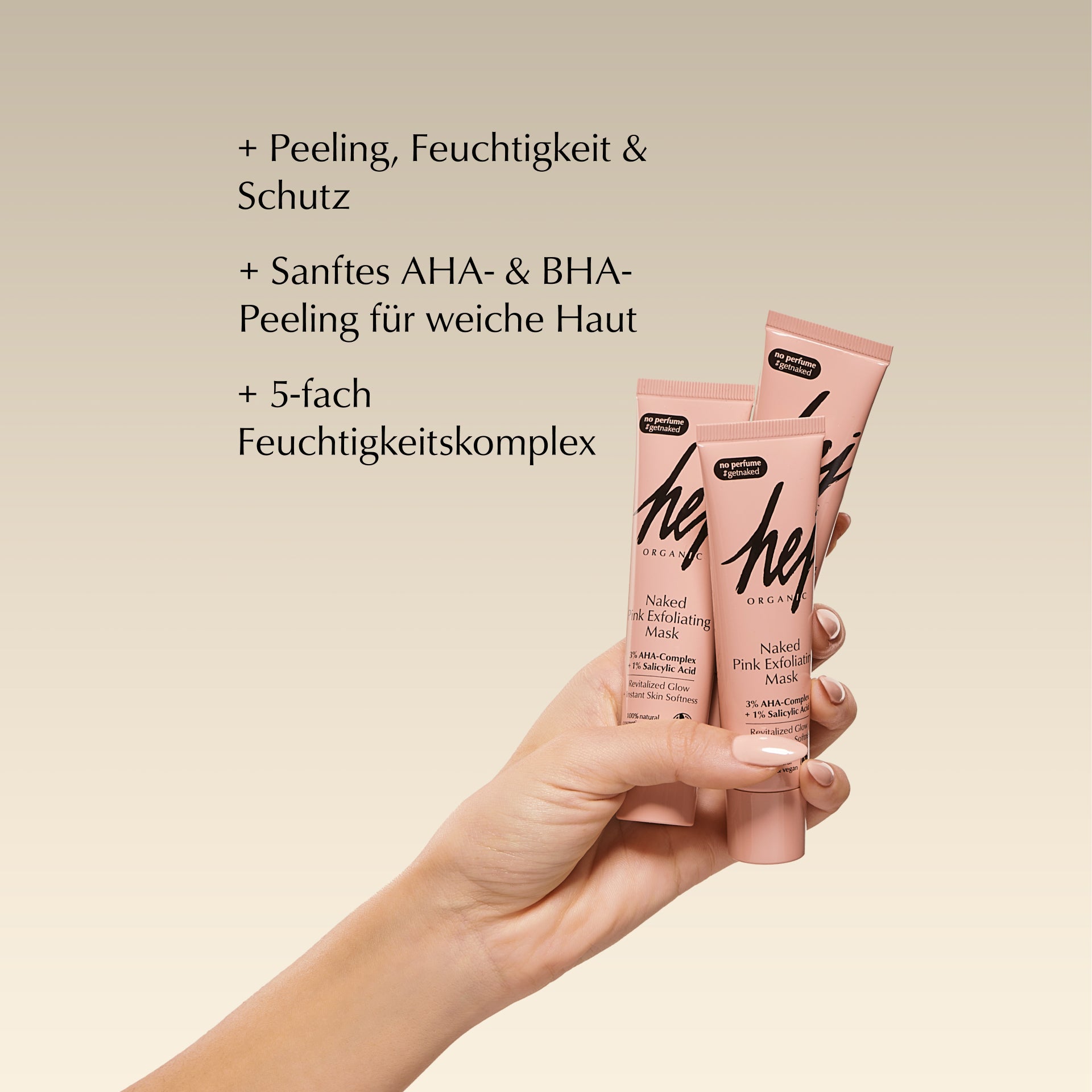 aha bha peeling, Produkt in Hand, HEJ ORGANIC